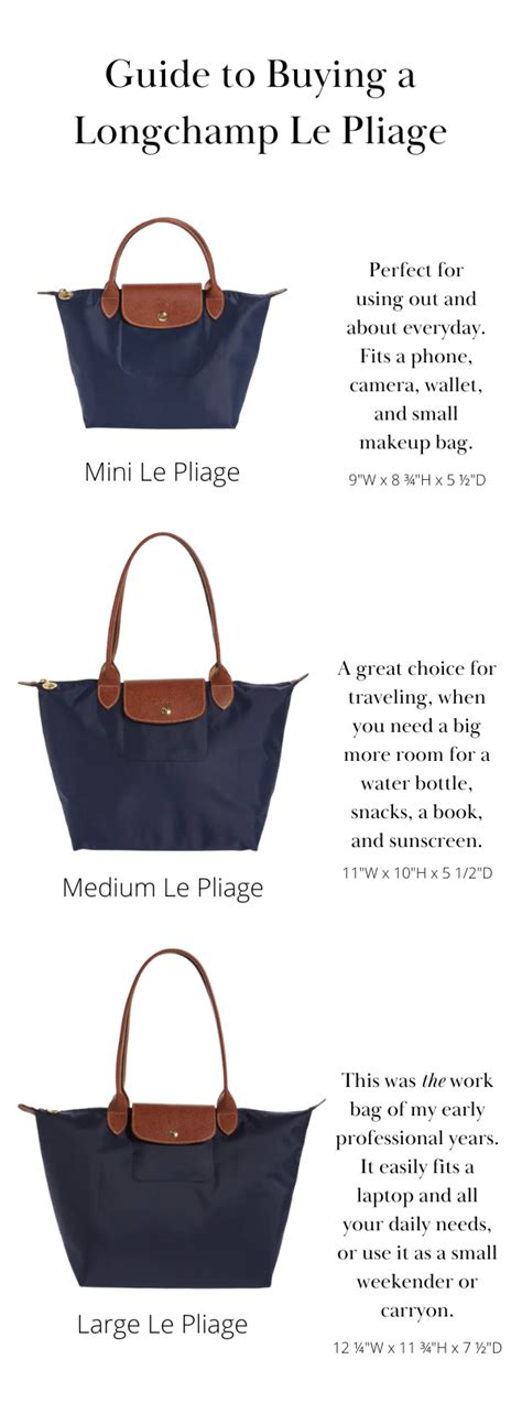 le pliage longchamp small|longchamp le pliage size chart.